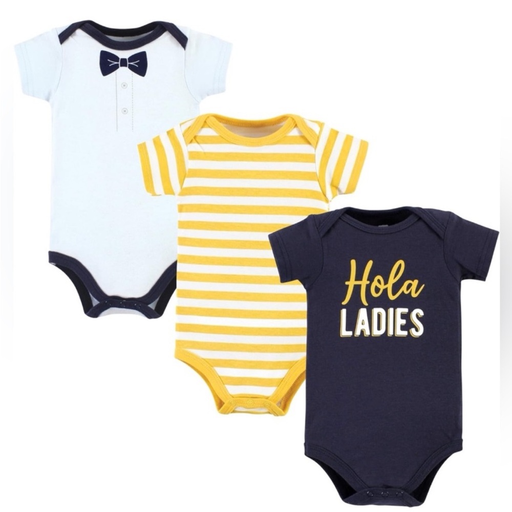 NWOT Hudson Baby Cotton Bodysuits 3-6